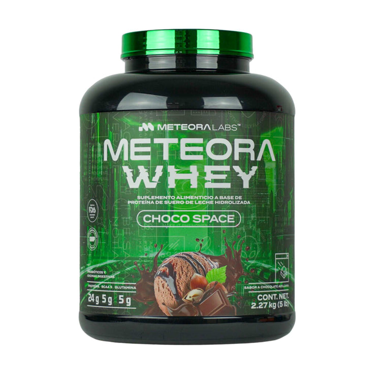 Meteora Whey | 100% Proteína de suero de leche hidrolizada | Choco Space | 5 Lbs