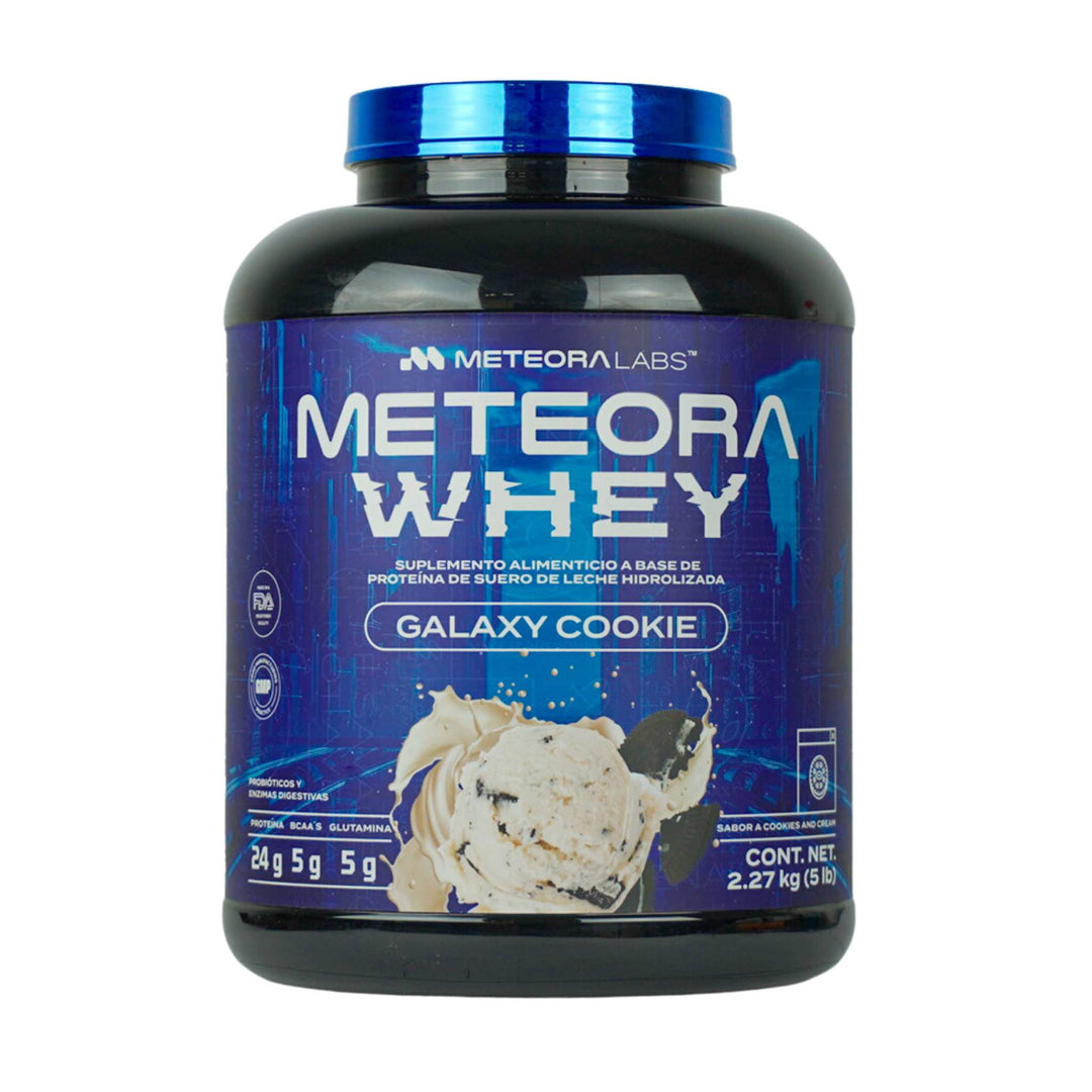 Meteora Whey | 100% Proteína de suero de leche hidrolizada | Galaxy Cookie | 5 Lbs