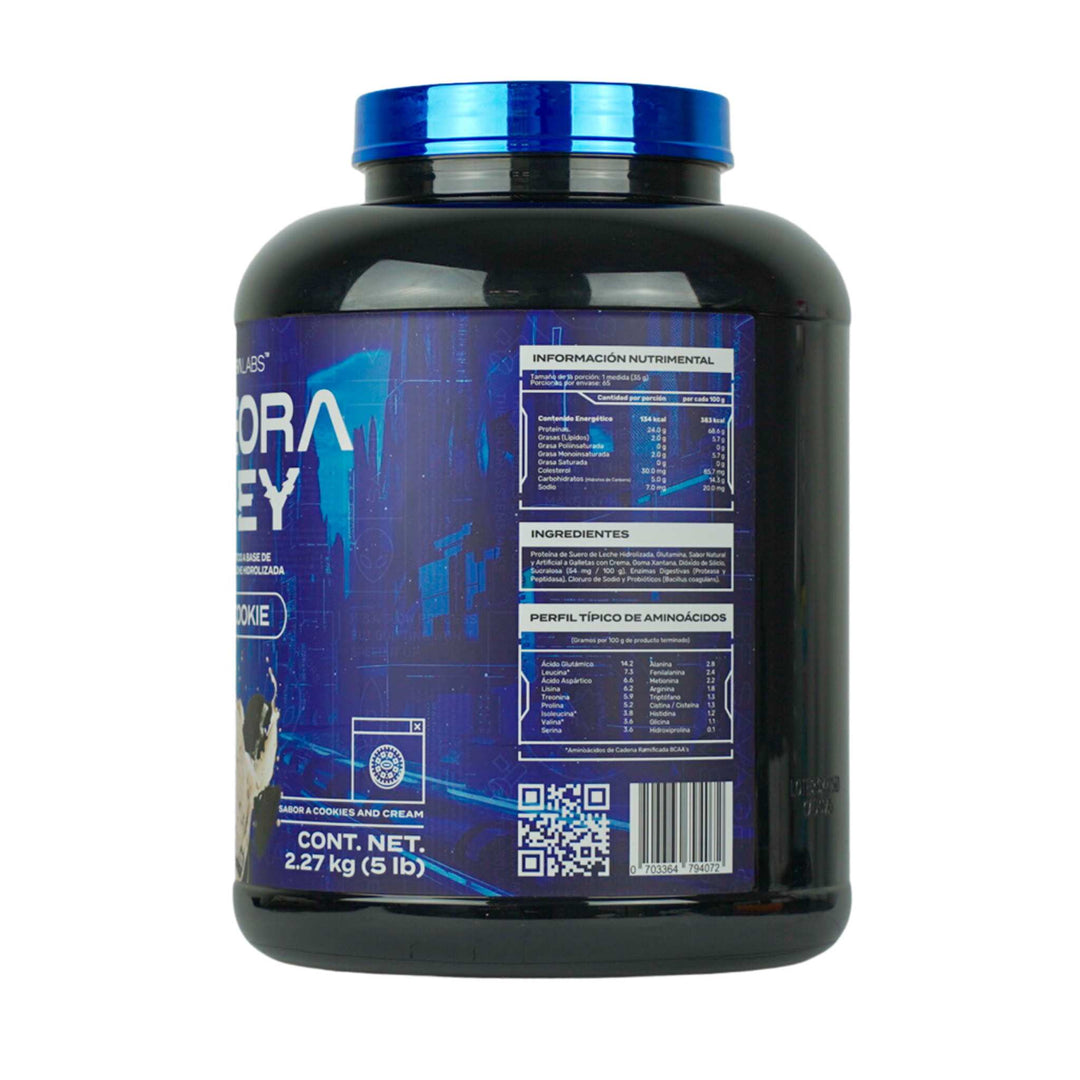 Meteora Whey | 100% Proteína de suero de leche hidrolizada | Galaxy Cookie | 5 Lbs