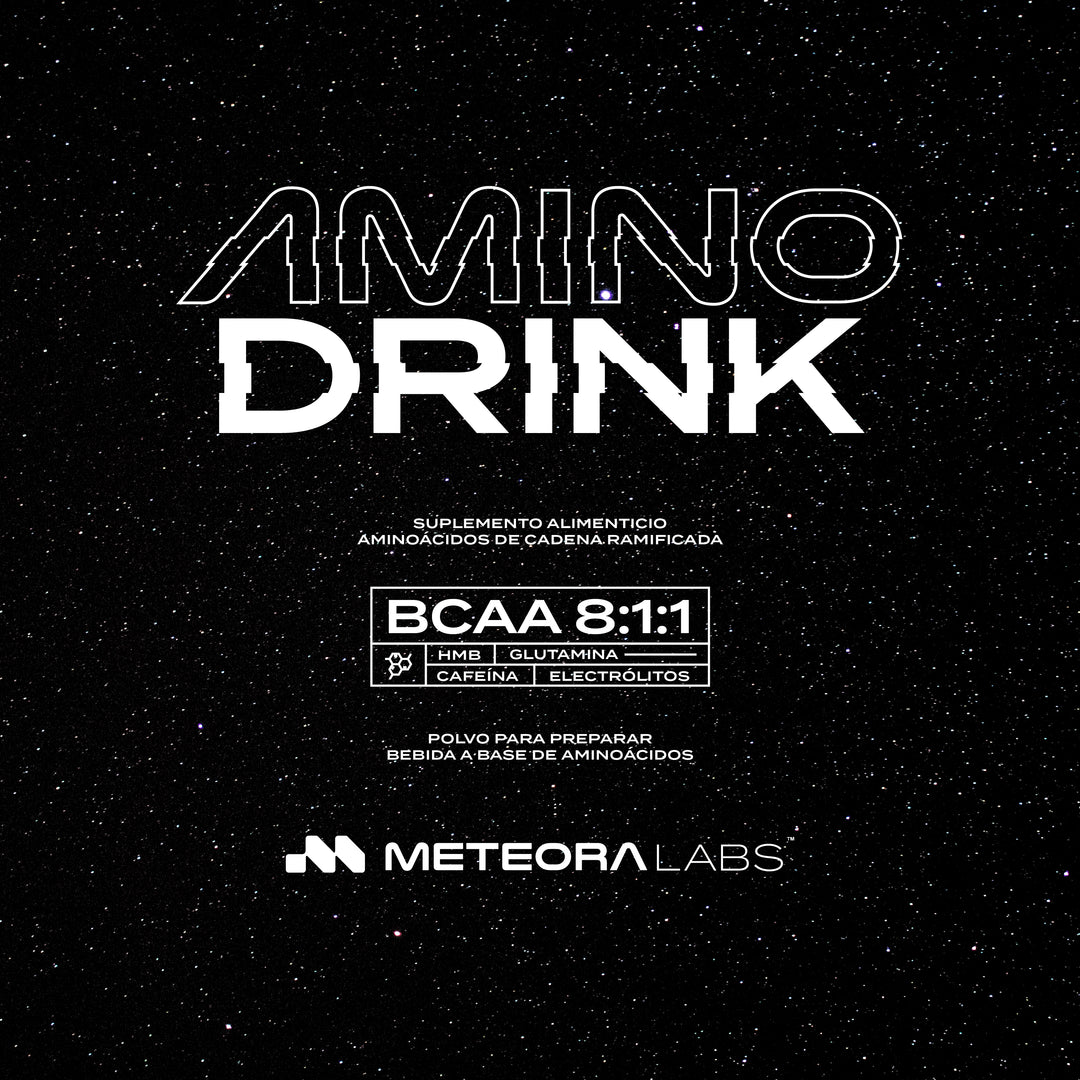 METEORA LABS | AminoDrink | BCAA 8:1:1 | HMB | Glutamina | Electrolitos | 30 Porciones | Sin Azúcares Añadidos | 🍓🥝 Sabor Fresa Kiwi